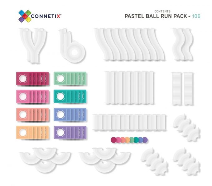 Pastel kúlubraut innihald
