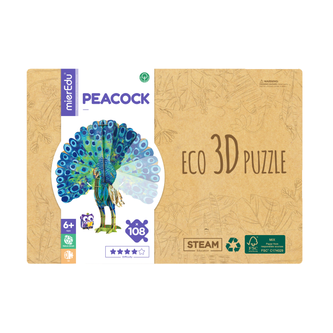 3D púsl: Páfugl