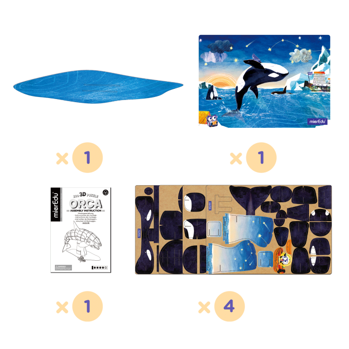 3D púsl: Háhyrningur
